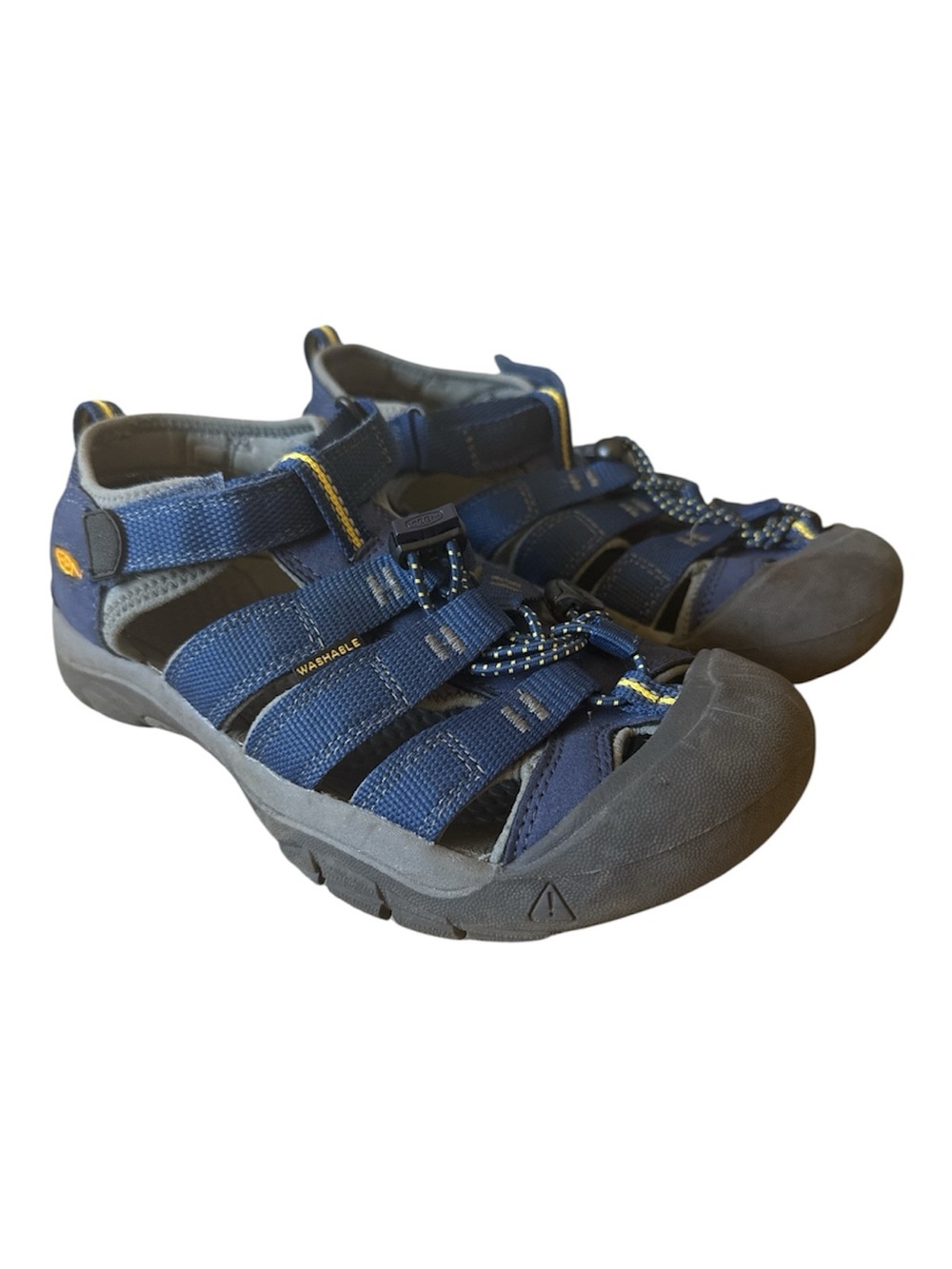 Keen Newport H2 Hiking Sandals Kid's Size 4 Blue Waterproof Bungee Cinch 1009962